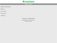 Tablet Screenshot of louderbackmoving.com